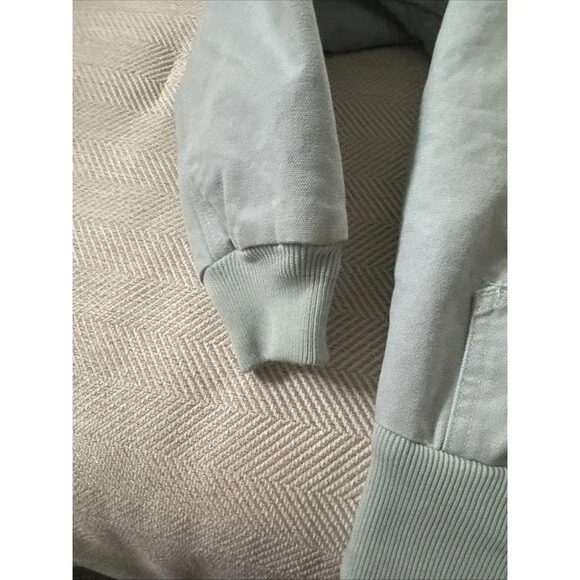 Carhartt Quilted Zip Up Workwear Jacket medium 8/10 Women’s Baby Blue Rare - Picture 4 of 11